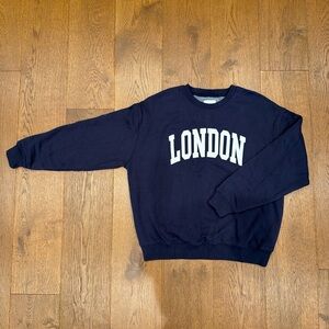 Sunday Navy Blue Crewneck Sweater